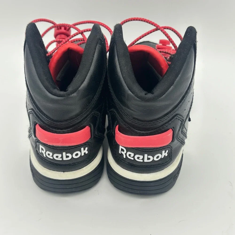 Reebok Maverick Mid‎ Kids Basketball Sneakers Black Red Boys 3K Toggle Laces